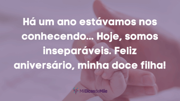 Texto de aniversário para filha de 1 ano Tumblr